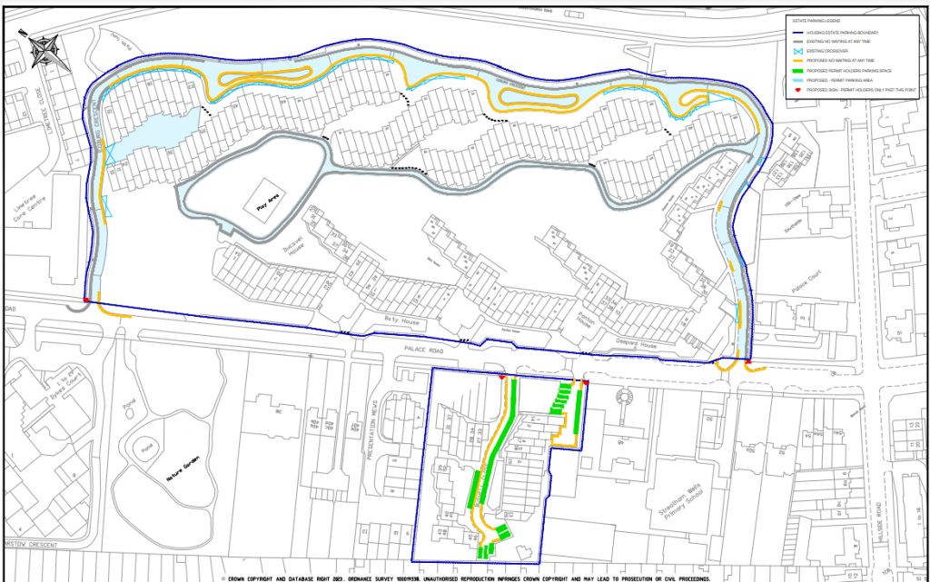 Map of proposed parking controls